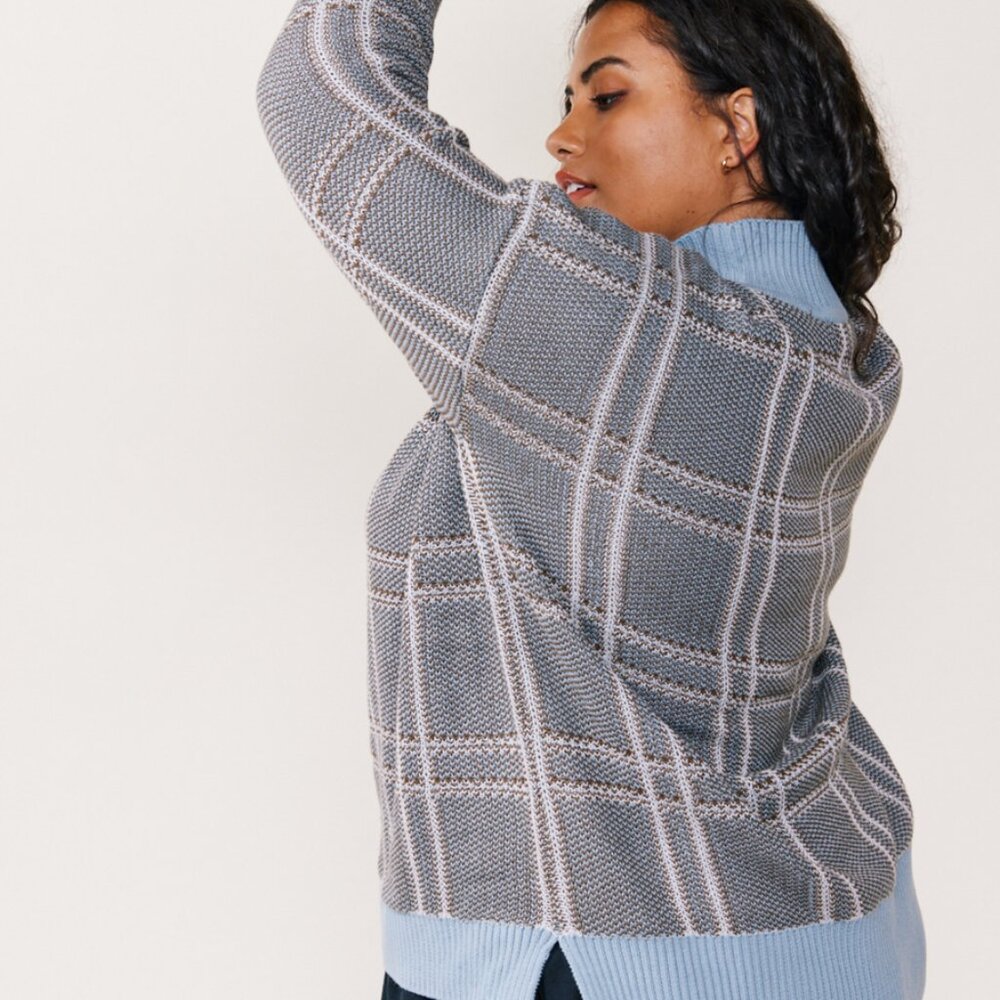 Able Jana Plaid Turtleneck Sweater